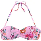 Sunseeker Top de biquíni laranja / rosa / rosa claro / branco