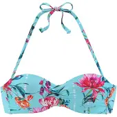 Sunseeker Top de biquíni azul céu / esmeralda / laranja escuro / rosa