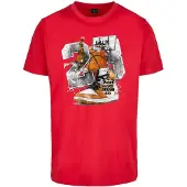 Mister tee Camisa castanho / vermelho / preto / branco