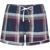 s.Oliver Calças de pijama azul noturno / borgonha / offwhite