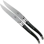 Laguiole T22MINBF chifre polido 2-peças conjunto de facas para bife
