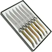 Laguiole , T62MINB, conjunto de facas para bife, ponta de chifre