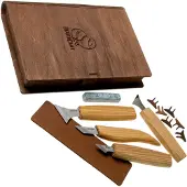 BeaverCraft Geometric Wood Carving Knife Set in gift book-box