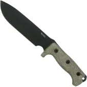 Lionsteel M7B CVG Black, Green Canvas Micarta faca fixa, Molletta design
