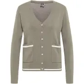 Dreimaster Maritim Casaco de malha cinza fumado / preto / branco