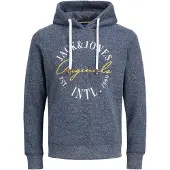 Jack & Jones Sweatshirt 'JORWillow' azul fumado / amarelo / branco