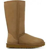 Ugg para mulher. 1016224 Botas de couro W Classic Tall II castanho (38), Marrom, Plano, 1 a 3cm, Nenhum, Casual