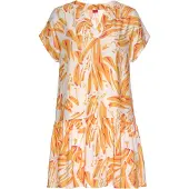 s.Oliver Vestido de verão bege / amarelo / rosa escuro
