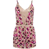 LASCANA Pijama camurça / cyclam / cor-de-rosa / preto