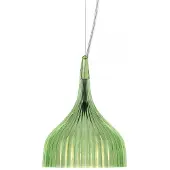 Kartell Candeeiro suspenso É, verde, Ø 14 cm, E14-LED