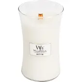 Woodwick Vela perfumada de teca branca com pavio de madeira 609,5g