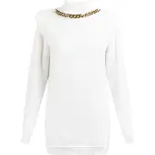 Faina Pullover ouro / branco