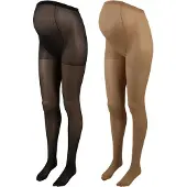 Mamalicious Collants bege escuro / preto
