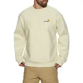 Carhartt WIP Sweatshirt 'American Script' bege / chocolate / amarelo