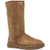 Ugg para mulher. 1016224 Botas de couro W Classic Tall II castanho (37), Marrom, Plano, 1 a 3cm, Nenhum, Casual