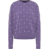 Faina Pullover 'Tylin' roxo escuro / branco pérola