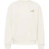 Carhartt WIP Sweatshirt 'American Script' bege / chocolate / amarelo