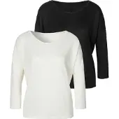 LASCANA Camisa creme / preto