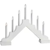 Markslöjd Castiçal LED de madeira Evelin, 7 luzes brancas