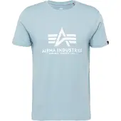 Alpha industries Camisa 'Basic Logo' azul céu