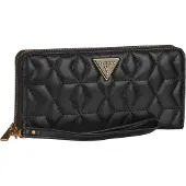 GUESS , Elenia, Carteira de Tecido, SLG Grande com Zíper, Preta, para Mulheres