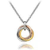 Hot Diamonds Collana Argento Trio Rose Gold Dp544 — Collana