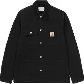Carhartt WIP - Casacos - Michigan Coat Canvas Black / Black Rinsed para Homem - Tamanho S - Preto