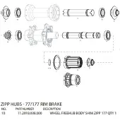 Zipp Rolamentos Freehub Shim 17x0.50 Mm