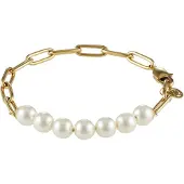 Tommy Hilfiger Bracciale Di Perle Placcato Oro Orb Pearl — Bracciale