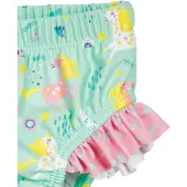Playshoes Proteção UV 'Einhorn' amarelo / menta / cor-de-rosa / branco