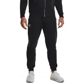 Under Armour Calças de desporto 'Essential' preto / branco