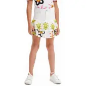 Desigual , Minissaia ganga folhos sois, Papel, Branco, 7/8