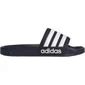 Adidas Sapato aberto 'Adilette' azul escuro / branco