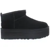 Ugg para mulher. 1135092 Botins em pele W Classic Ultra Mini Platform preto (37), Couro, 3 a 5cm, Nenhum, Casual