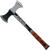 Estwing Black Eagle Double Bit Axe, leather