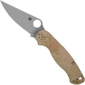 Spyderco Navalha Para Military 2 Cru-Wear, brown micarta