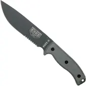 ESEE Model 6, tactical gunsmoke, serrated