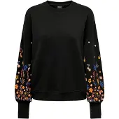 ONLY Sweatshirt 'ONLBrooke' azul / laranja / preto / branco