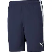 Puma Calças de desporto 'TeamLiga' azul escuro / branco