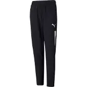 Puma Calças de desporto preto / branco