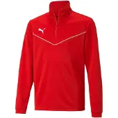 Puma Sweatshirt de desporto 'TeamRise' vermelho / branco