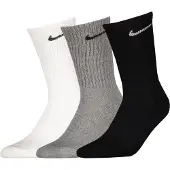 Nike Meias de desporto acinzentado / preto / branco
