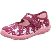 Superfit Pantufa 'Bonny' rosa / vermelho cereja / branco