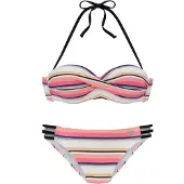 Venice beach Biquíni creme / laranja / coral / preto