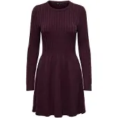 ONLY Vestido de malha 'ONLFia' vermelho vinho