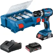 Bosch Professional Chave De Fenda Elétrica Gsb18v-45+2x2.0ah Gal18v-20+82acc+lc