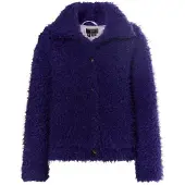 Faina Casaco de inverno roxo escuro