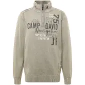 CAMP DAVID Pullover cinzento / cáqui / preto