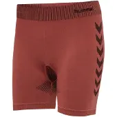Hummel Calças funcionais 'First' vermelho ferrugem / preto