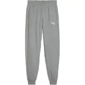 Puma Calças de desporto acinzentado / branco